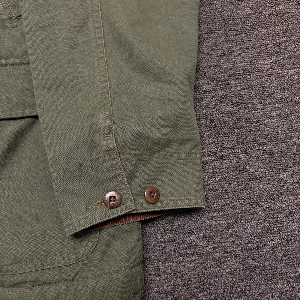 LL Bean Men's Chore Jacket VTG Sherpa Fleece Lined Barn Coat Canvas XL EUC